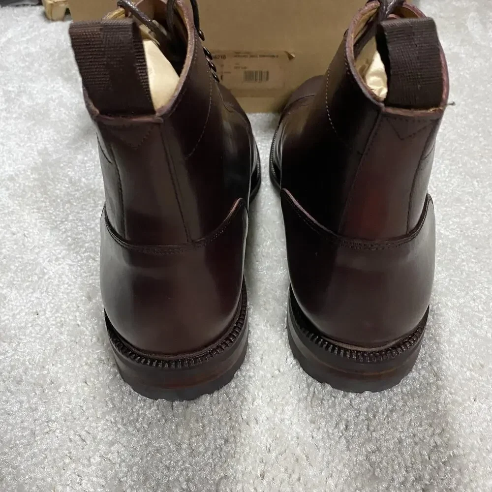 Meermin Boots Mens 10.5E Brown Shell Cordovan Cap Toe City Lug 116210 Ivy Prep